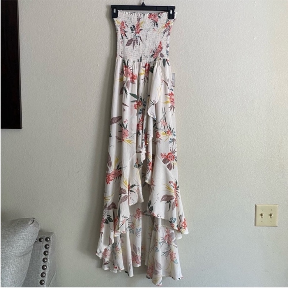 Taylor & Sage Bohemian Strapless Shirred Floral Maxi Women’s Dress✨